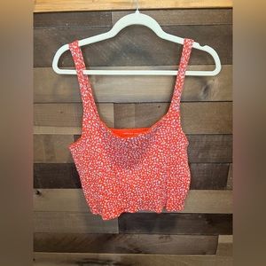 American Eagle Floral Crop Top (Women's, XL)